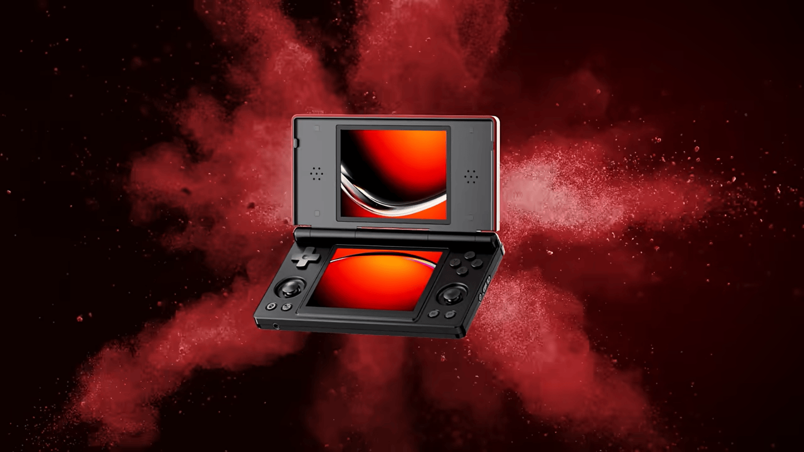 Portátil retro de doble pantalla Portátil retro de doble pantalla