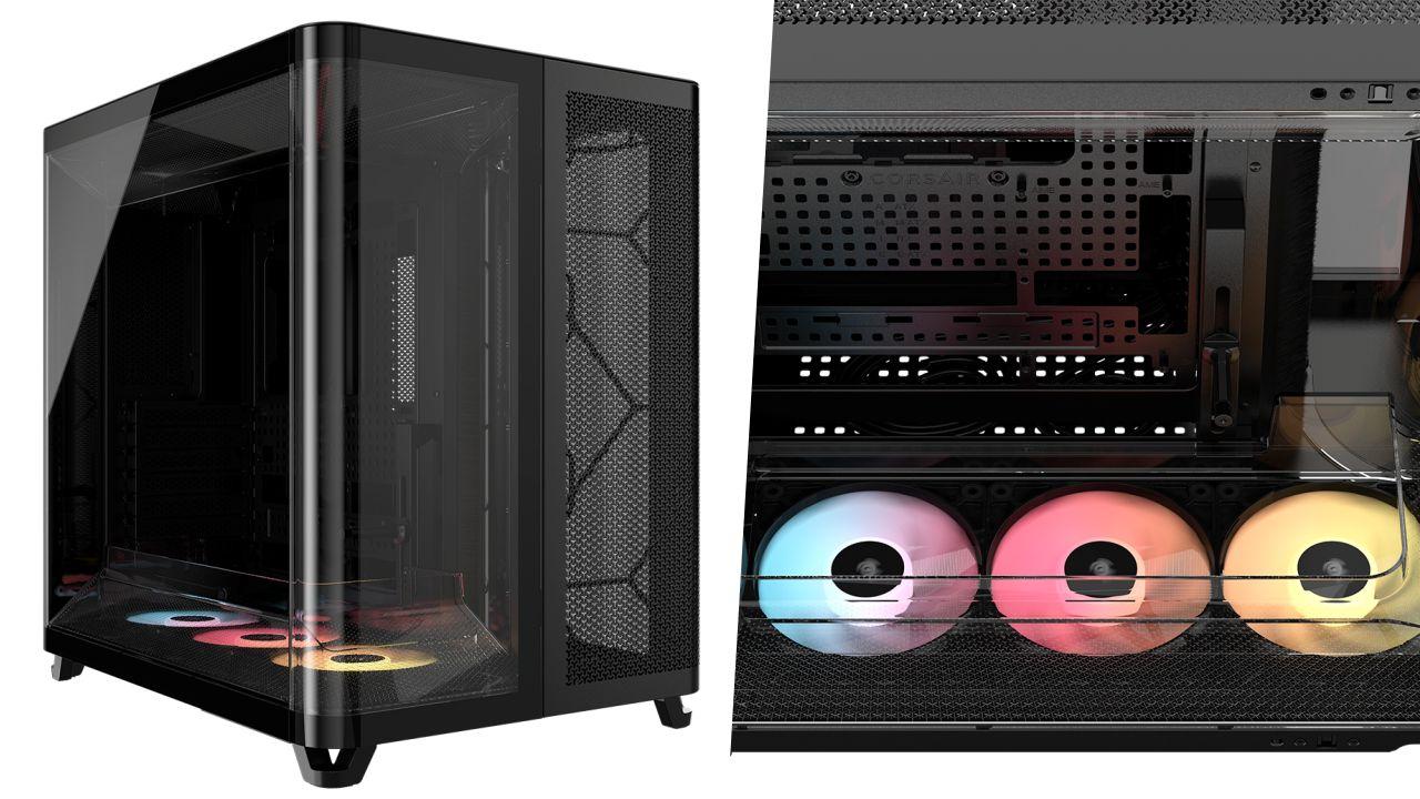 Chasis de triple cámara para PC a todo detalle Caja de triple cámara para PC