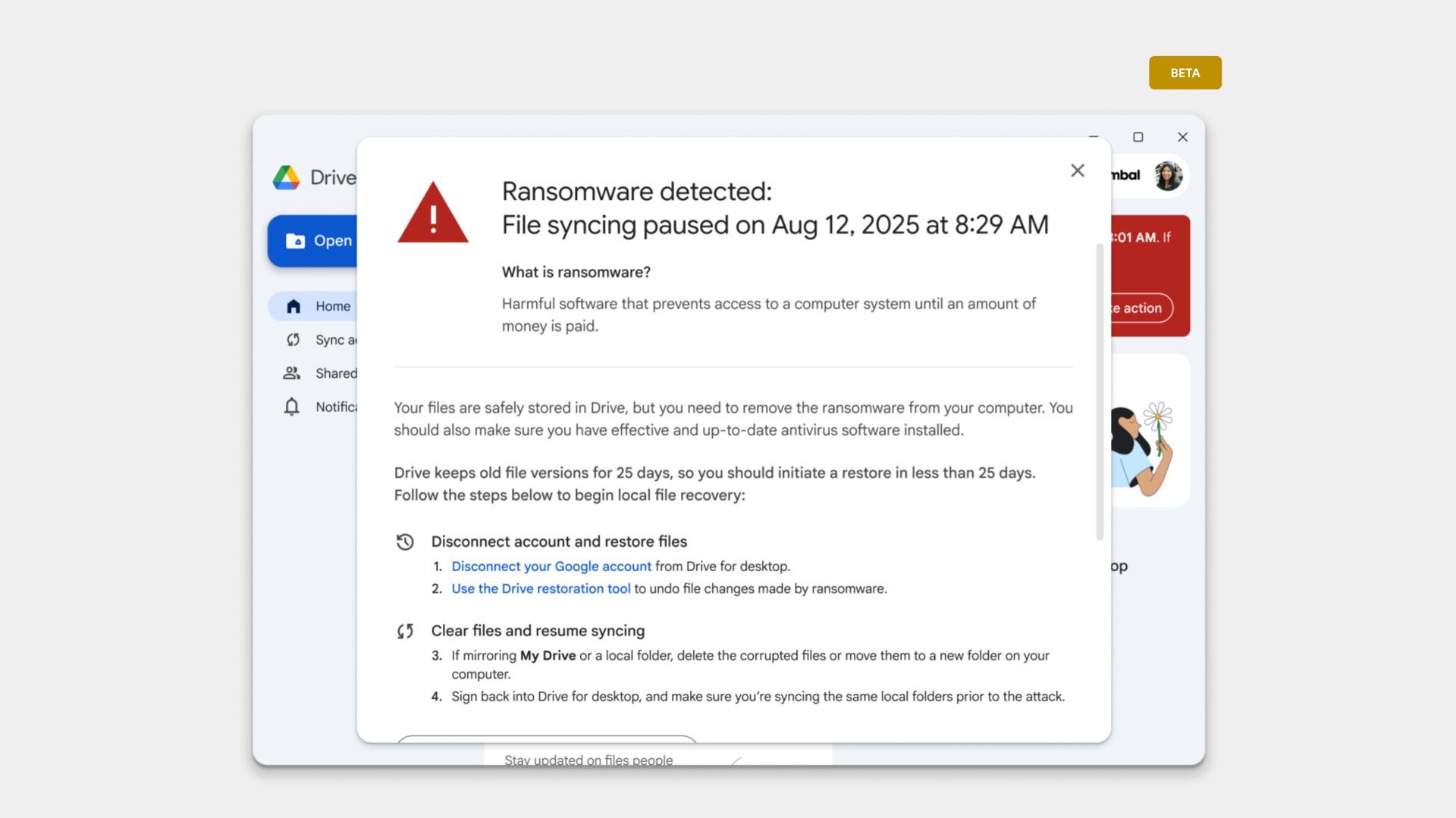 Google Drive mejora la seguridad contra ransomware con IA