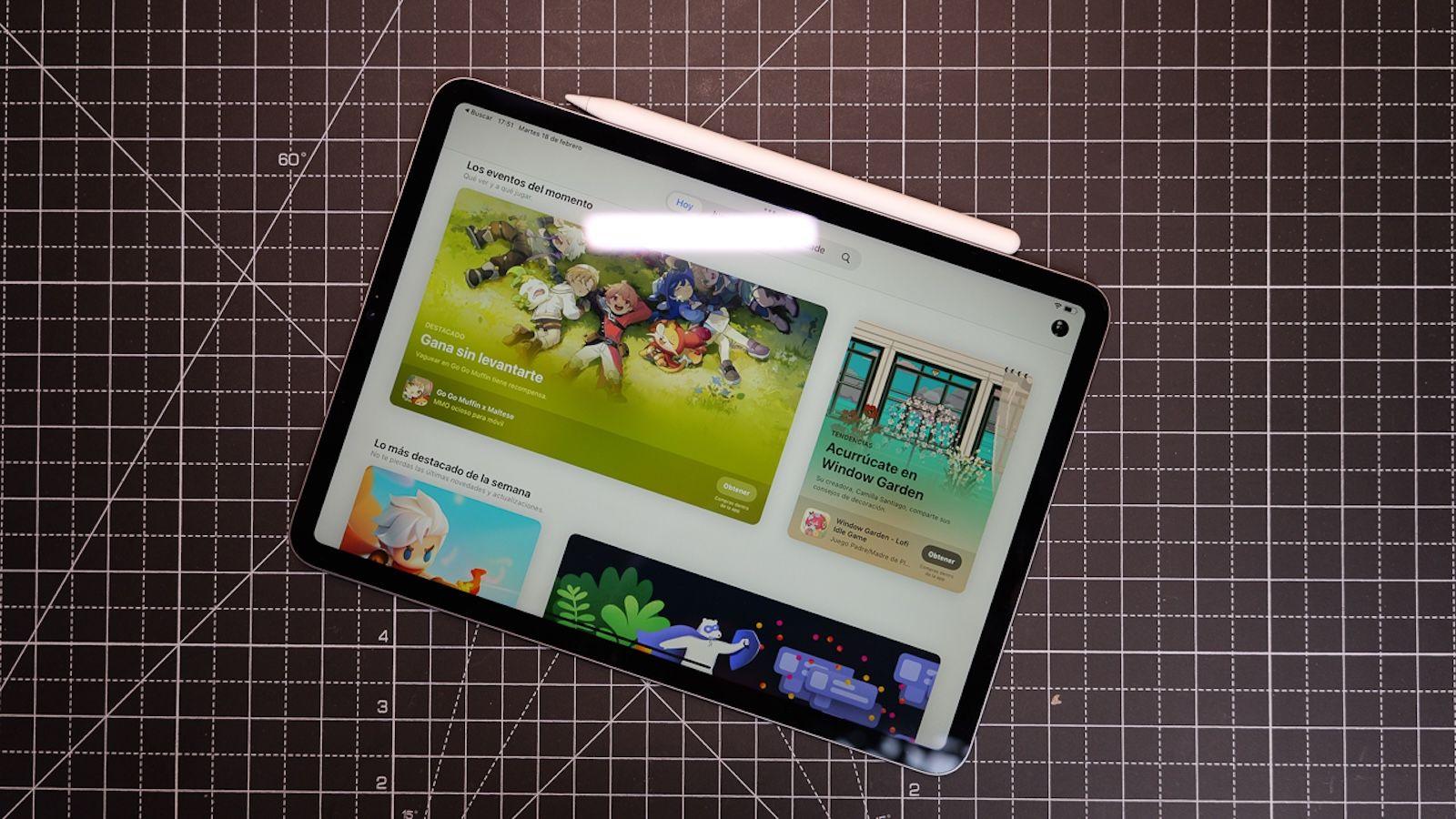 Detalle del iPad Pro con sistema de cámara de vapor Detalle del iPad Pro con sistema de cámara de vapor