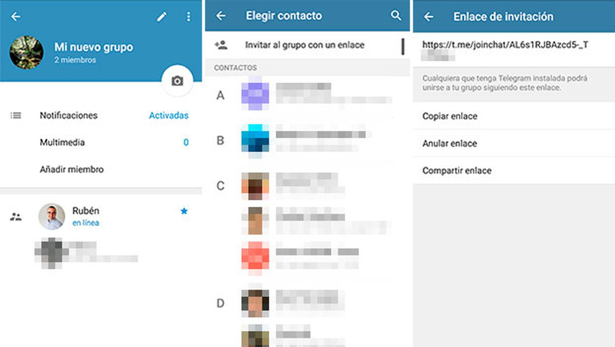 Buscar y unirse a canales en Telegram