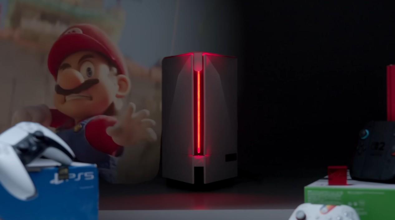 Chasis que integra consolas PlayStation Xbox y Nintendo Sistema combinado de consolas PlayStation Xbox y Nintendo