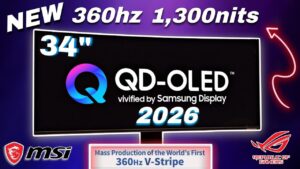 paneles QD-OLED V-Stripe de 360 Hz