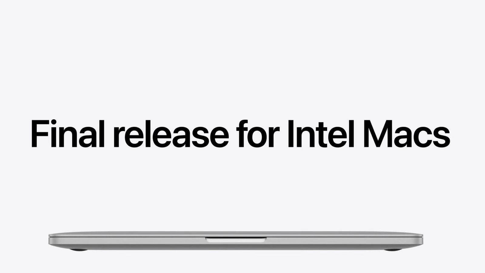 fin del soporte para Macs con Intel fin del soporte para Macs con Intel