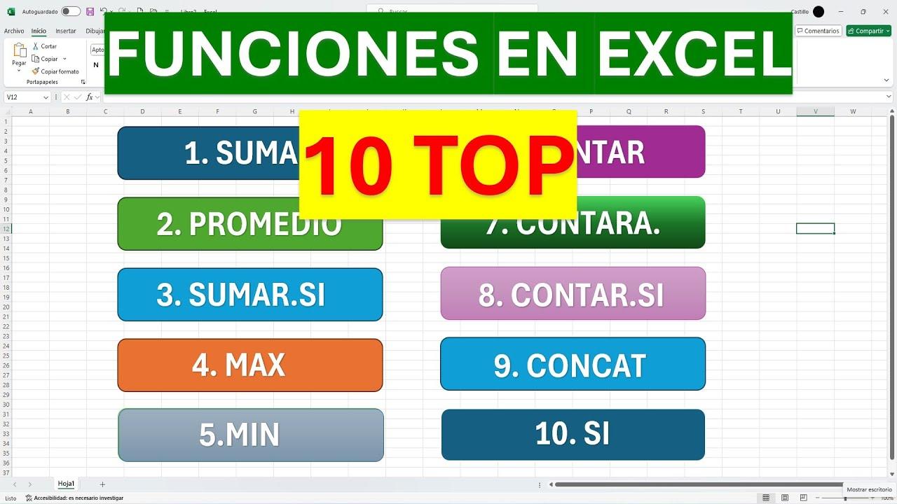 Funciones básicas en Excel Funciones básicas en Excel