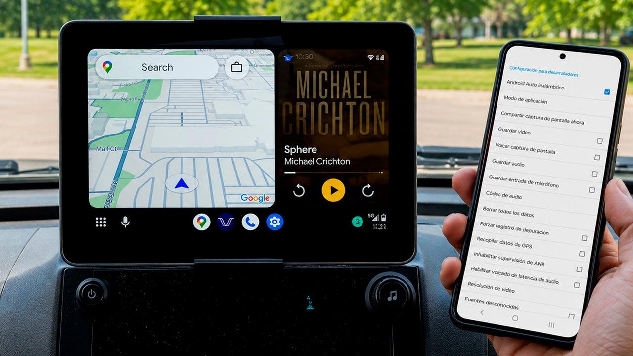 Velocímetro en la navegación de Android Auto Indicador de velocidad en la esquina inferior derecha de Google Maps