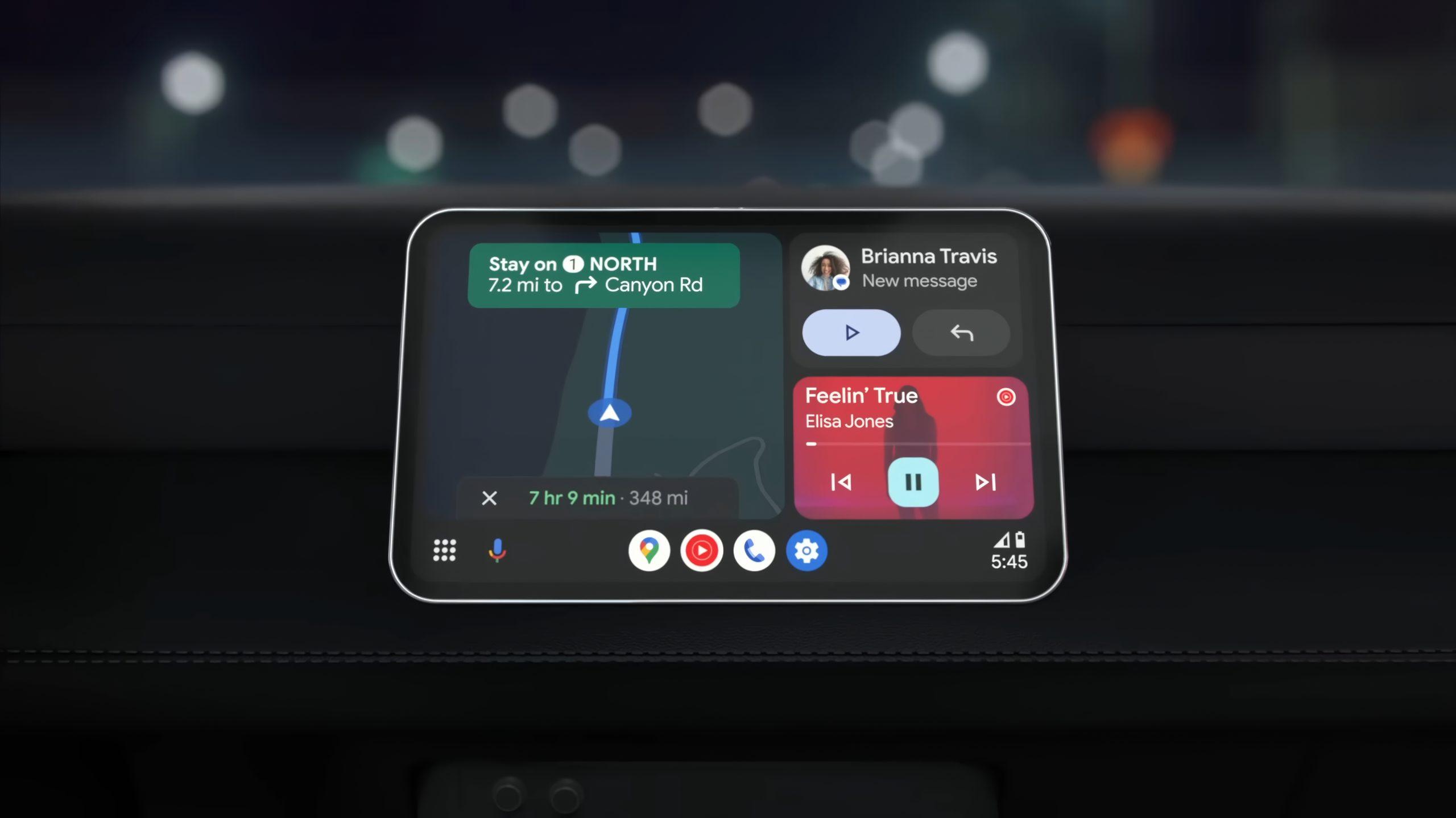 Interfaz del velocímetro en Android Auto Velocímetro de Google Maps en Android Auto