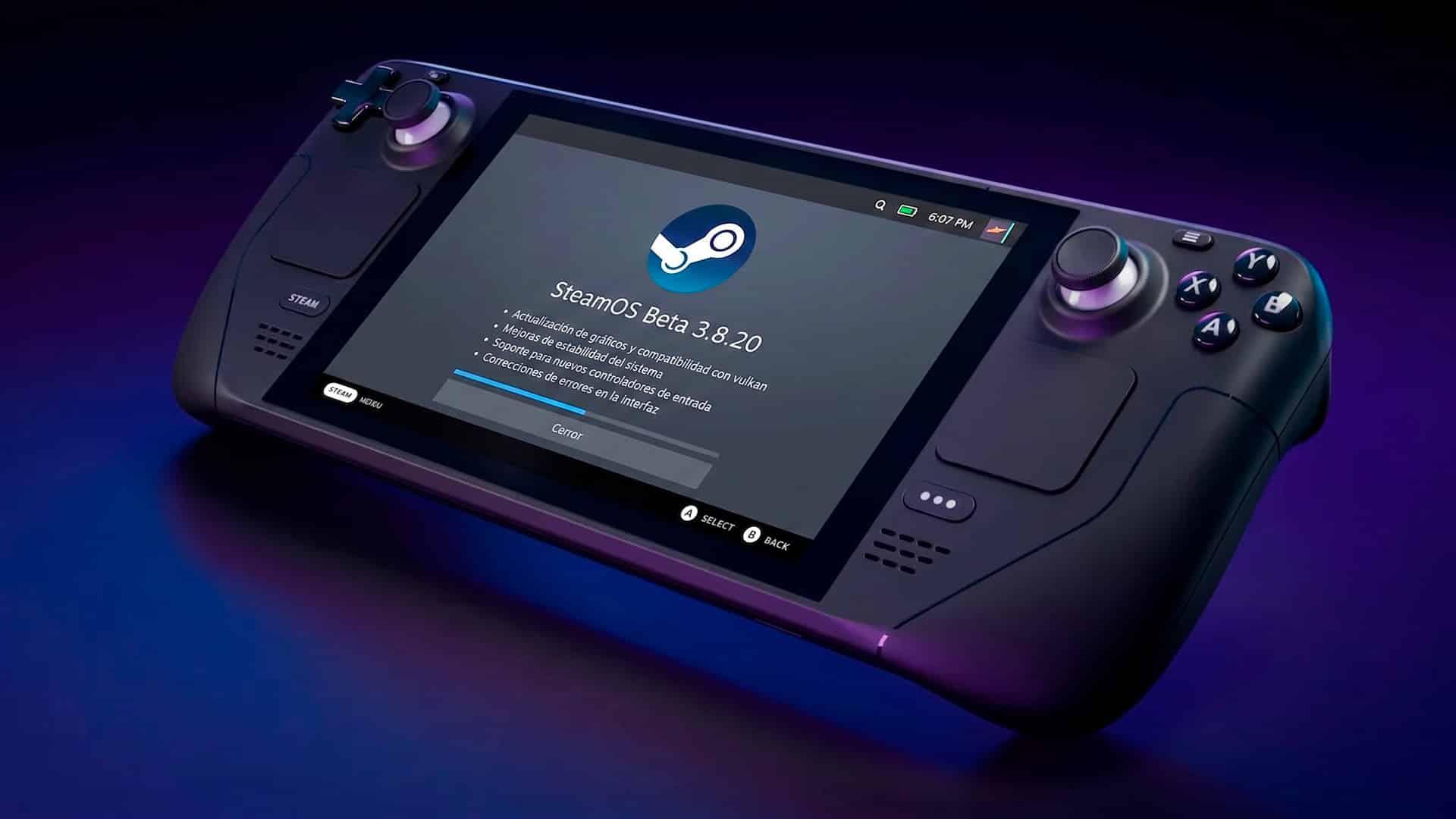 Actualización de SteamOS 3.8.20 con mejoras en VRAM Mejoras de rendimiento en SteamOS 3.8.20 Beta