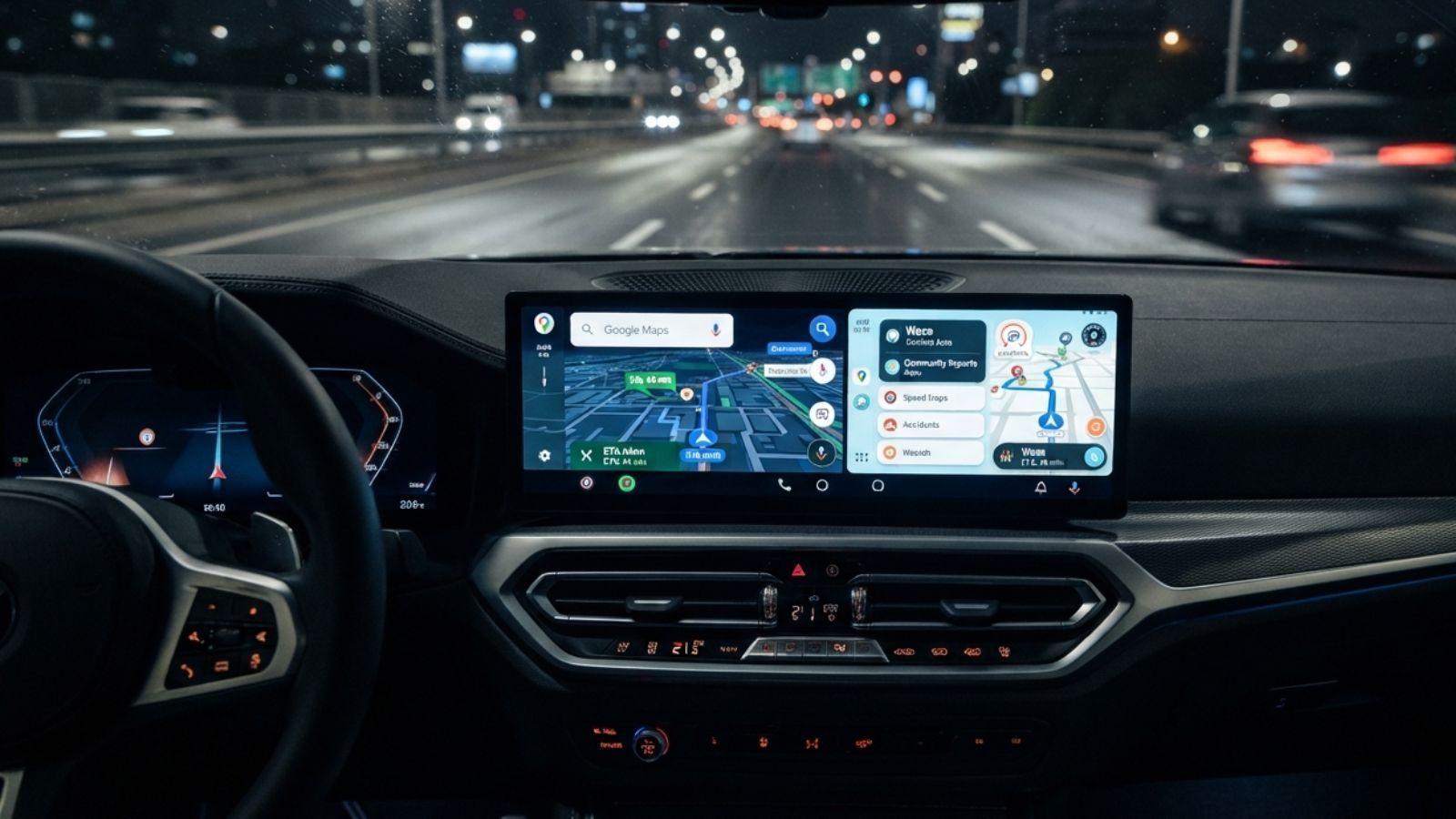 Errores de voz y Gemini en el coche Interfaz de Android Auto en el salpicadero