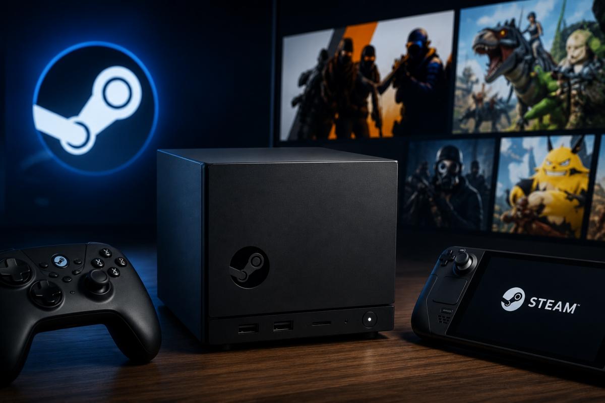 Steam Machine como PC de salón Steam Machine en un escritorio