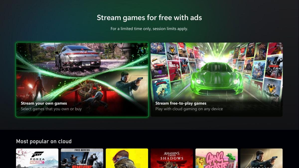 Xbox Cloud Gaming gratuito con anuncios Xbox Cloud Gaming gratuito con anuncios