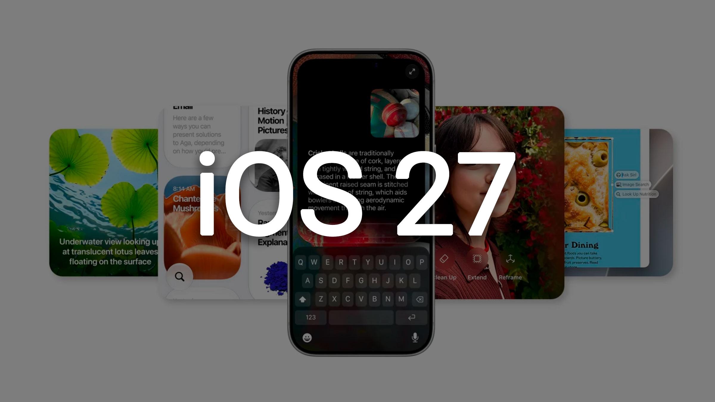 iOS 27 novedades iOS 27 novedades