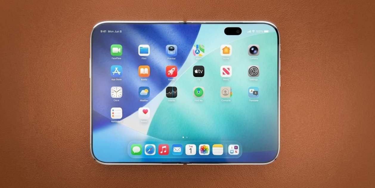 Diseño del iPhone plegable Apple iPhone plegable vista lateral