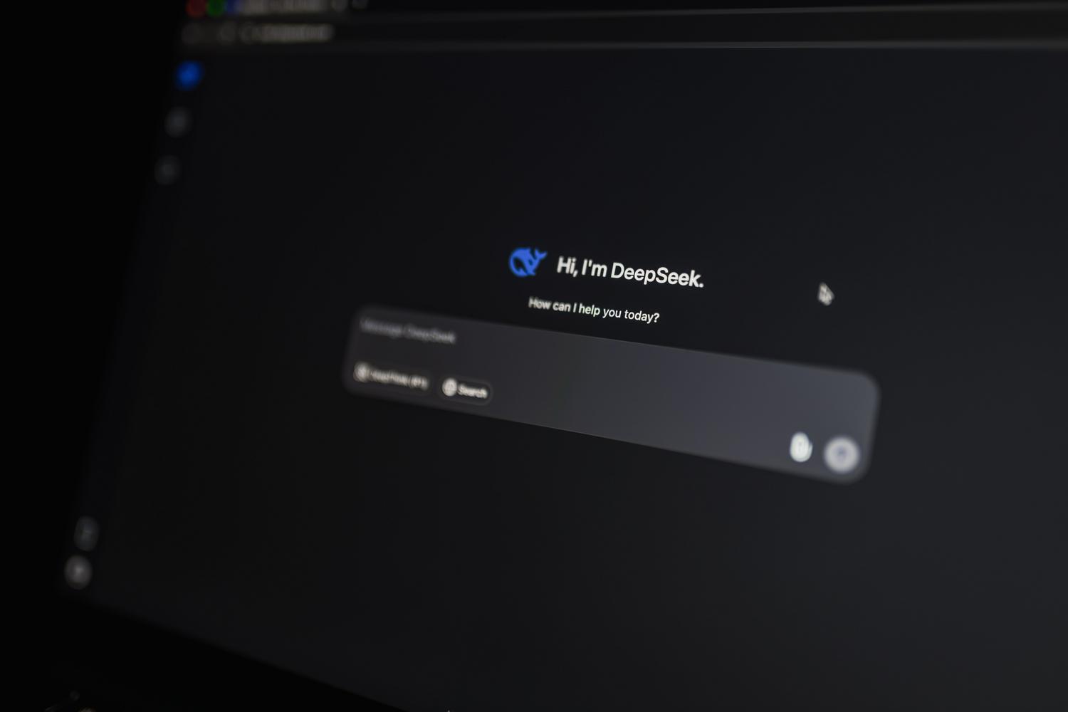 Primer plano de una interfaz de chat de IA en la pantalla de un ordenador Primer plano de una interfaz de chat de IA en la pantalla de un ordenador