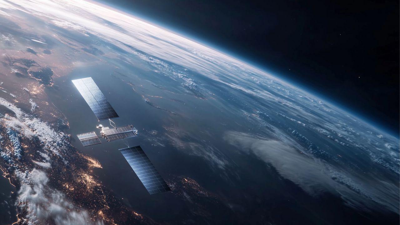Starlink Móvil conectándose a satélite Starlink